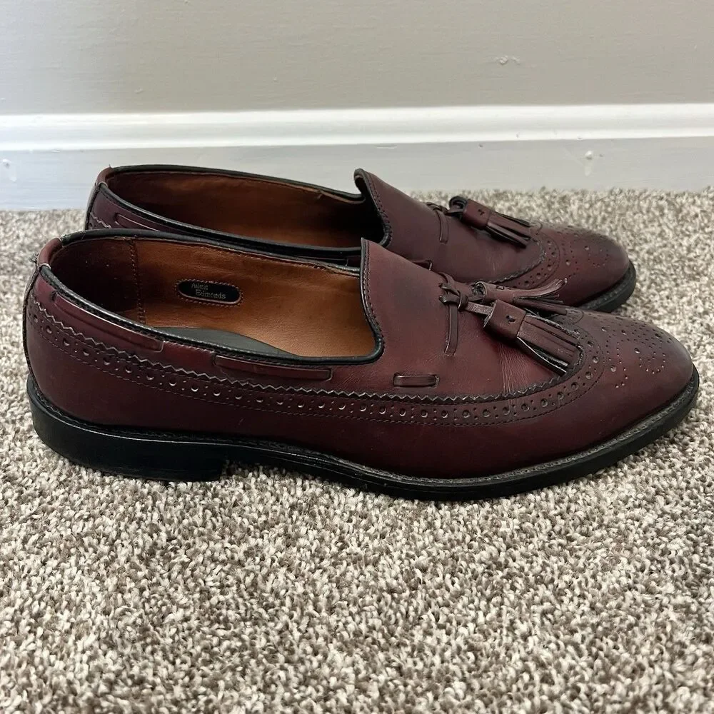ALLEN EDMONDS Manchester Leather Wing Tip Tassel Loafer
